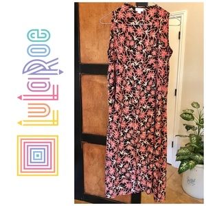 New LuLaRoe Joy Long Floral Vest Top Swim Cover Up